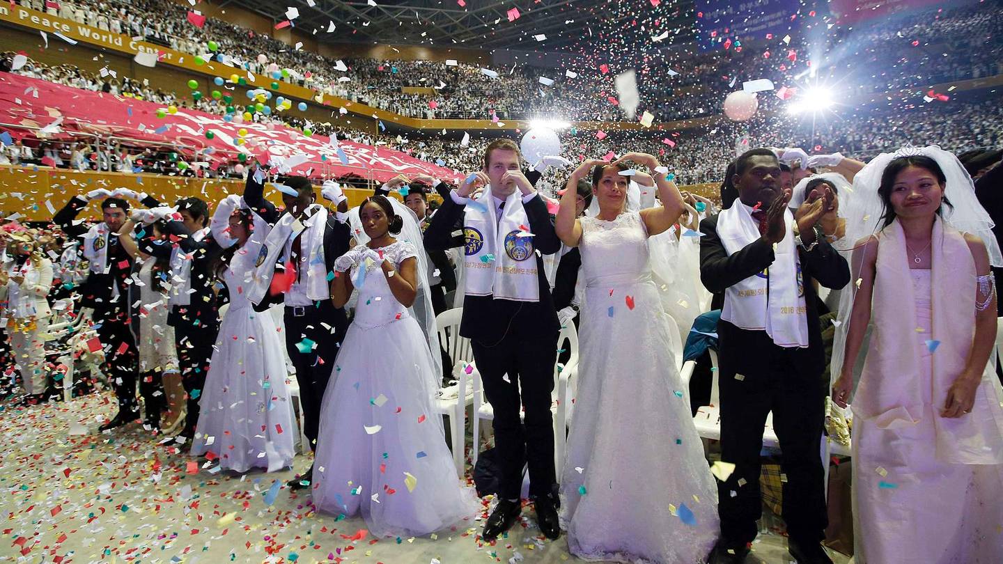 Fra massebryllupet i Korea 20. februar 2016